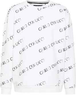 Oversize Sweatshirt Davanzo Carlo Colucci , White , Heren - 2XL