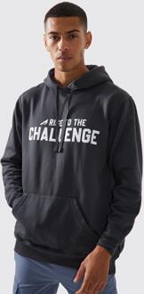 Oversized Active Rise To The Challenge Hoodie, Charcoal - S