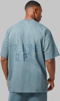 Oversized Active Training Dept T-Shirt, Slate Blue - XXL