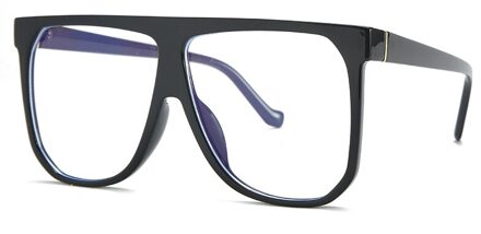 Oversized Anti Blauw Licht Blokkeren Bril Vrouwen Cat Eye Computer Gaming Bril Luxe helder zwart