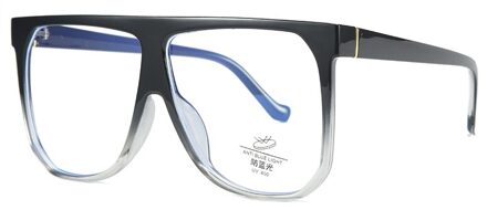 Oversized Anti Blauw Licht Blokkeren Bril Vrouwen Cat Eye Computer Gaming Bril Luxe zwart grijs