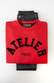Oversized Atelier Paris Sweater Bright Red Rood