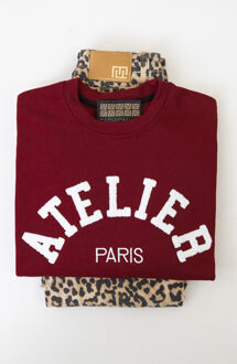 Oversized Atelier Paris Sweater Burgundy Bordeauxrood