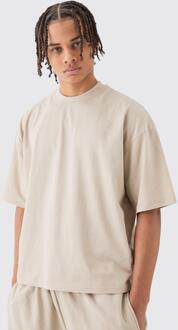 Oversized Basic Boxy T-Shirt, Stone