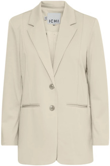 Oversized Blazer Herfst/Winter Collectie Ichi , Beige , Dames - Xl,L,M,S,Xs