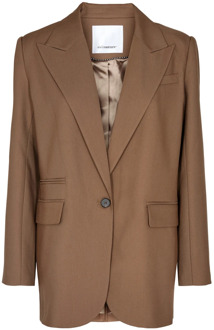 Oversized Bruine Blazer Jas Co'Couture , Brown , Dames - Xl,L,M,Xs
