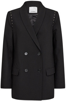 Oversized Bullet Blazer met Stud Detail Co'Couture , Black , Dames - Xl,L,M,S,Xs