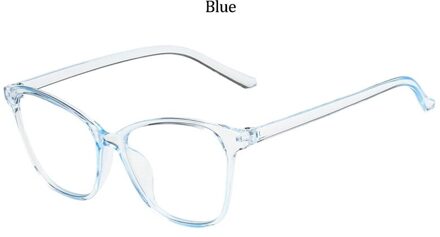 Oversized Cat Eye Optische Glazen Frame Vrouwen Klassieke Transparante Bril Brillen Vintage Zwarte Brillen blauw