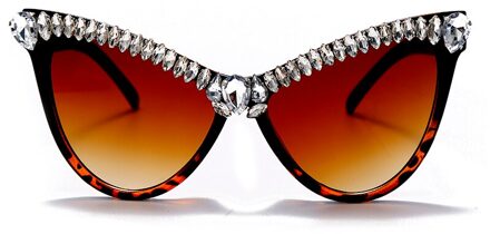 Oversized Diamant Zonnebril Vrouwen Rhinestone Cat Eye Zonnebril Mannen Luxe Brillen Retro Bril Vintage UV400 1