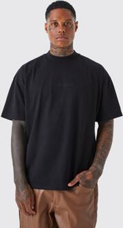 Oversized Dik T-Shirt Met Brede Nek, Black - XS