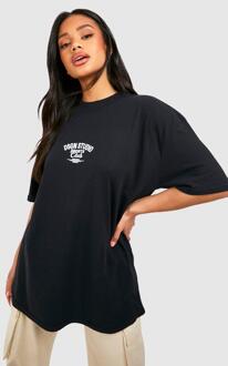Oversized Dsgn Studio Sports Club T-Shirt Met Tekst, Black