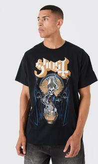 Oversized Ghost Band License T-Shirt, Black