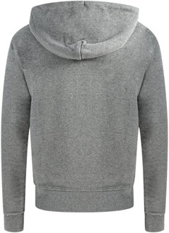 Oversized grijze hoodie met gebroken wit logo Grijs