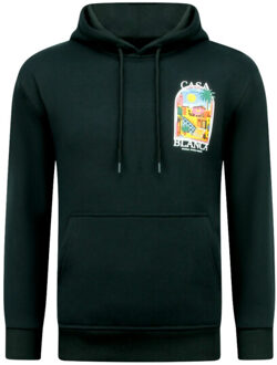 Oversized hoodie met capuchon casa blanca - maat XXL Zwart