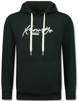 Oversized hoodie met capuchon gangster Zwart