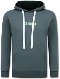 Oversized hoodie met capuchon lemon rock Grijs - XXL