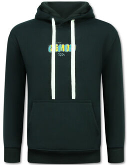 Oversized hoodie met capuchon lemon rock - maat XXL Zwart