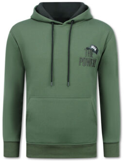 Oversized hoodie met capuchon the power Groen - XXL