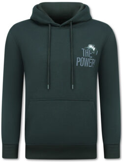 Oversized hoodie met capuchon the power - maat XXL Zwart