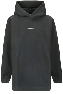 Oversized hoodie met logo Zwart - XS