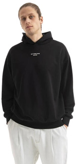 Oversized hoodie met tekstprint Zwart