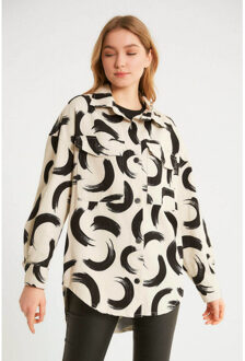 Oversized jas d89779 - maat 38 Veelkleurig