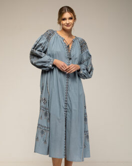 Oversized jurk Blauw