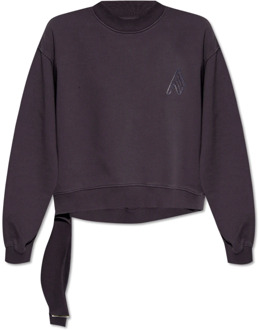 Oversized katoenen sweatshirt The Attico , Purple , Dames - S,Xs
