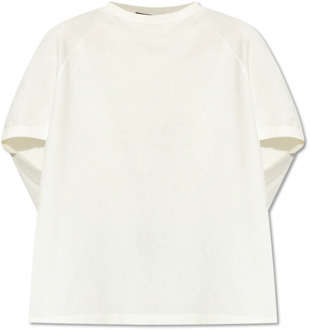 Oversized katoenen T-shirt Fabiana Filippi , White , Dames - L,S,Xs