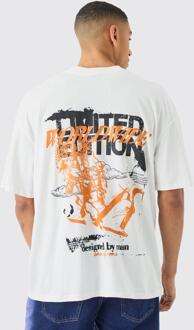 Oversized Limited Edition T-Shirt Met Brede Nek, White
