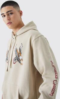 Oversized Limited Edition Vogel Hoodie, Sand - M