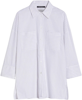 Oversized Poplin Overhemd Pennyblack , White , Dames - L,S
