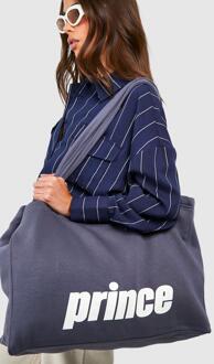 Oversized Prince Tote Shopper Bag, Navy - ONE SIZE