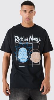 Oversized Rick And Morty License T-Shirt, Black - S