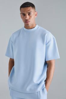 Oversized Scuba T-Shirt, Pastel Blue - M