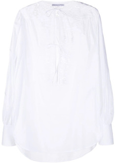 Oversized shirt calado Ermanno Scervino , White , Dames - Xs,2Xs