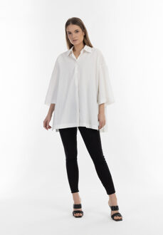 Oversized Shirt teylon Wit