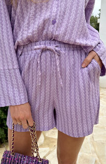 Oversized Stretch Short Lila