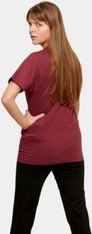 Oversized T-shirt - Bordeaux - maat Bourgogne
