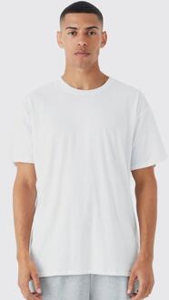 Oversized T-Shirt Met Crewneck, White - S