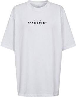 Oversized T-shirt met logo Rub  wit - XS,S,M,L,