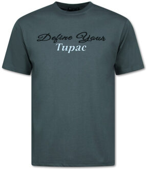 Oversized t-shirt tupac shakur - maat XL Grijs