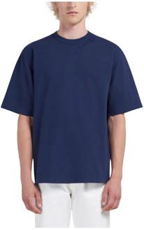 Oversized T-shirt van biologisch katoen Marni , Blue , Heren - L,M,S