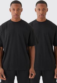 Oversized T-Shirts (2 Stuks), Black - M