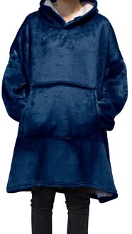 Oversized Winter Hoodies Fleece Tv Deken Met Mouwen Vrouw Solid Warm Giant Gewaad Losse Lange Big Pocket Hooded Sweatshirts