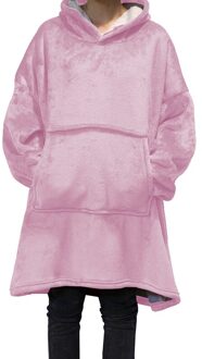 Oversized Winter Hoodies Fleece Tv Deken Met Mouwen Vrouw Solid Warm Giant Gewaad Losse Lange Big Pocket Hooded Sweatshirts