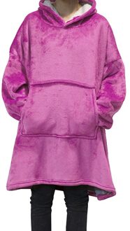 Oversized Winter Hoodies Fleece Tv Deken Met Mouwen Vrouw Solid Warm Giant Gewaad Losse Lange Big Pocket Hooded Sweatshirts