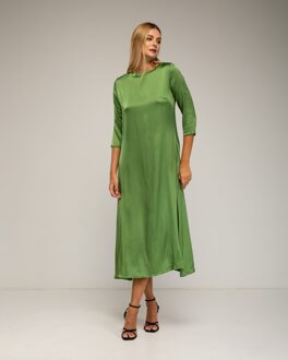 Oversized zijden jurk - maat Groen