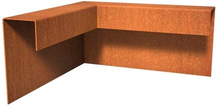 Overzetprofiel cortenstaal buitenhoek 6.4 x 15 x 5 cm