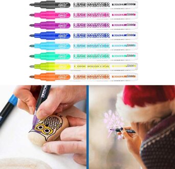 Overzicht Marker Pen 8/12 Kleuren Tekening Projecten 0.7Mm Metallic Markers Pen 8 kleuren